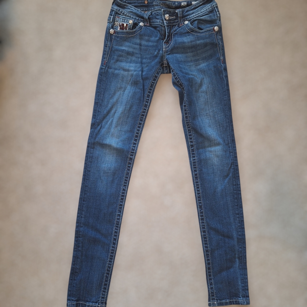 Miss Me Sequined Straight Leg Jeans